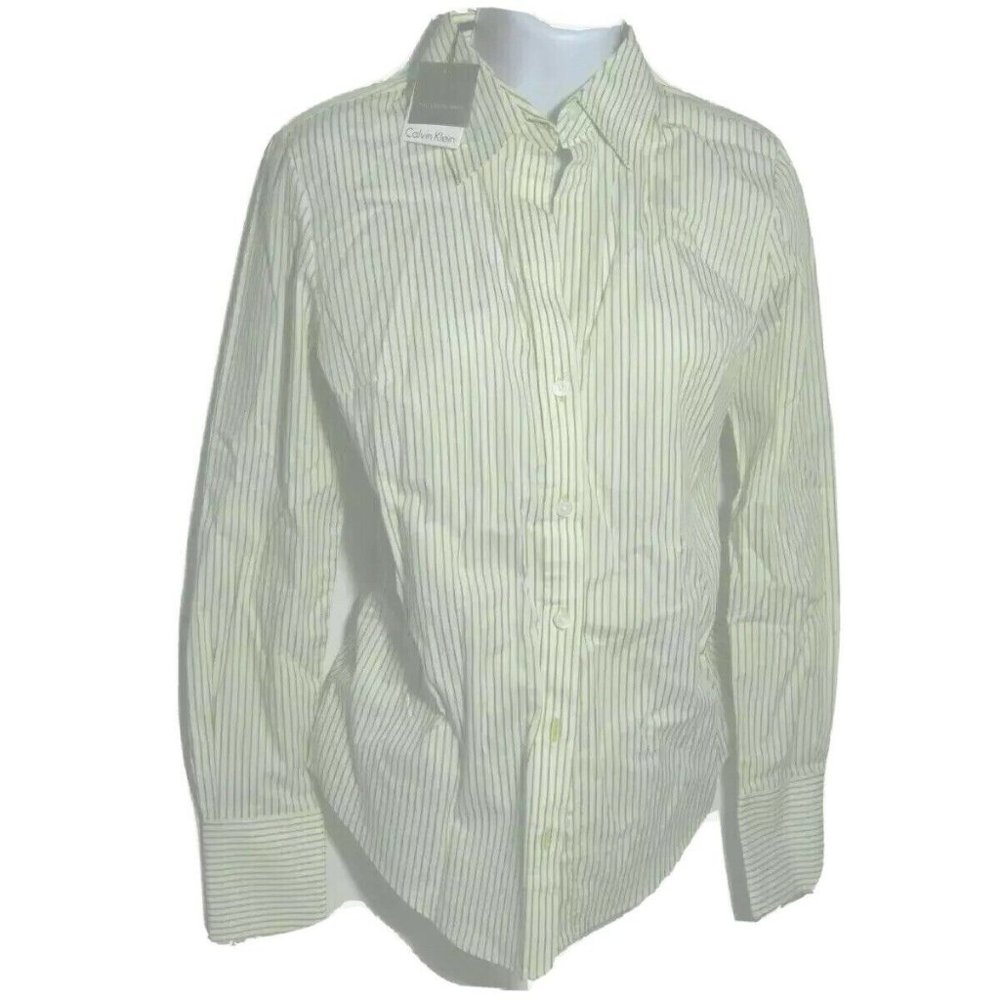 Calvin Klein Women Stripped Fitted Long Sleeve